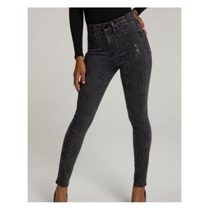 Good American Good Waist Snake Print Skinny Jeans size 2/26